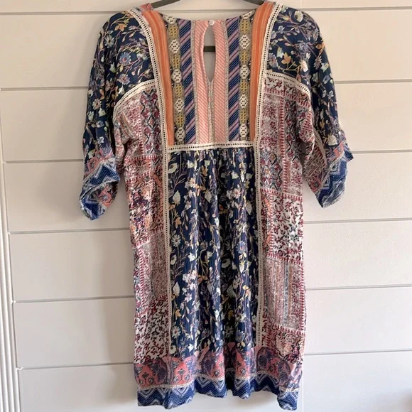 Sundance Blue and Cream Midi Dress - Picture 5 of 5